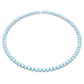 Matrix Tennis necklace Round cut, Medium, Blue, Rhodium plated