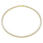 Matrix Tennis necklace Round cut, White, Gold-tone plated