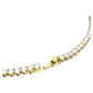 Matrix Tennis necklace Round cut, White, Gold-tone plated