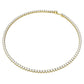 Matrix Tennis necklace Round cut, White, Gold-tone plated