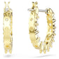 Matrix Vittore hoop earrings Round cut, White, Gold-tone plated