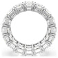 Matrix Vittore ring Baguette cut, White, Rhodium plated