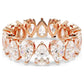 Matrix Vittore ring Pear cut, White, Rose gold-tone finish