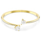 Mesmera Attract bangle Heart, White, Gold-tone plated