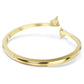 Mesmera Attract bangle Heart, White, Gold-tone plated
