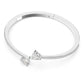 Mesmera Attract bangle Heart, White, Rhodium plated