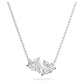 Mesmera Attract necklace Heart, White, Rhodium plated