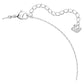 Mesmera Attract necklace Heart, White, Rhodium plated