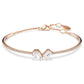 Mesmera bangle Mixed cuts, White, Rose gold-tone plated