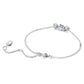 Mesmera bracelet Mixed cuts, Blue, Rhodium plated