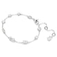 Mesmera bracelet Mixed cuts, Scattered design, White, Rhodium plated