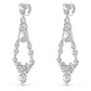 Mesmera clip earrings Mixed cuts, Chandelier, Long, White, Rhodium plated