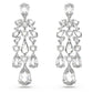 Mesmera clip earrings Mixed cuts, Chandelier, White, Rhodium plated