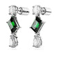 Mesmera drop earrings Mixed cuts, Green, Rhodium plated