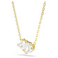 Mesmera necklace Heart, White, Gold-tone plated