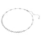 Mesmera necklace Mixed cuts, Scattered design, White, Rhodium plated