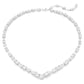 Mesmera necklace Mixed cuts, White, Rhodium plated