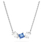 Mesmera pendant Mixed cuts, Blue, Rhodium plated