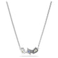 Mesmera pendant Mixed cuts, Blue, Rhodium plated