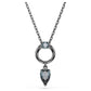 Mesmera pendant Mixed cuts, Gray, Ruthenium plated