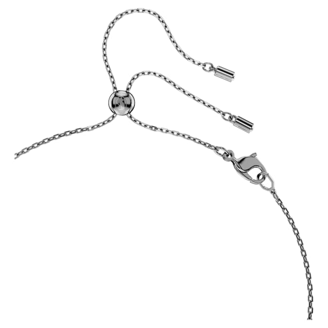 Mesmera pendant Mixed cuts, Gray, Ruthenium plated