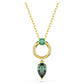 Mesmera pendant Mixed cuts, Green, Gold-tone plated