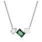 Mesmera pendant Mixed cuts, Green, Rhodium plated