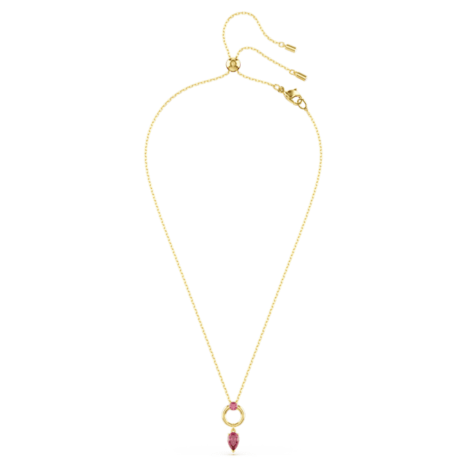 Mesmera pendant Mixed cuts, Red, Gold-tone plated