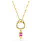 Mesmera pendant Mixed cuts, Red, Gold-tone plated