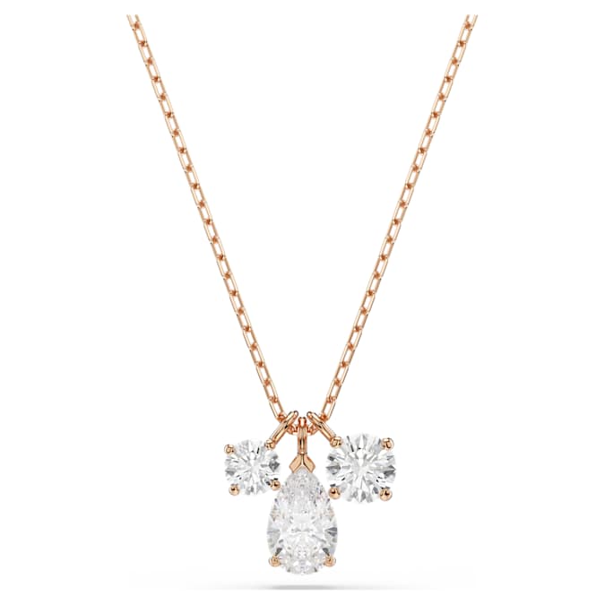 Mesmera pendant Mixed cuts, White, Rose gold-tone plated