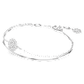 Meteora bangle White, Rhodium plated