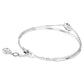 Meteora bangle White, Rhodium plated