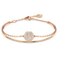 Meteora bangle White, Rose gold-tone plated