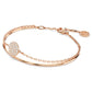 Meteora bangle White, Rose gold-tone plated