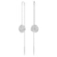 Meteora drop earrings White, Rhodium plated
