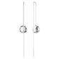 Meteora drop earrings White, Rhodium plated