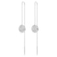 Meteora drop earrings White, Rhodium plated