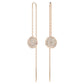 Meteora drop earrings White, Rose gold-tone plated