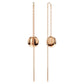 Meteora drop earrings White, Rose gold-tone plated