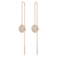 Meteora drop earrings White, Rose gold-tone plated