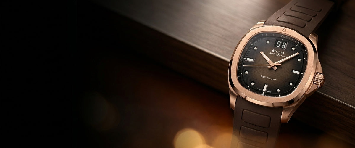 Mido Multifort TV Big Date Brown Dial Rose Gold