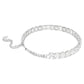 Millenia choker Octagon cut, White, Rhodium plated