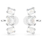 Millenia clip earrings Octagon cut, White, Rhodium plated
