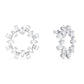Millenia hoop earrings Pear cut, White, Rhodium plated