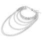 Millenia layered necklace Mixed cuts, White, Rhodium plated