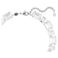 Millenia necklace Mixed cuts, White, Rhodium plated