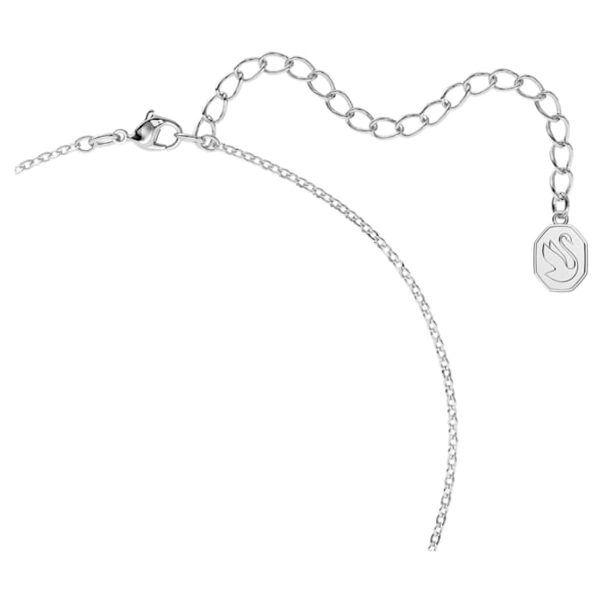 Millenia necklace Octagon cut, Blue, Rhodium plated