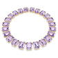 Millenia necklace Oversized crystals, Octagon cut, Purple, Gold-tone plated