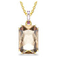 Millenia pendant Octagon cut, Caramel, Gold-tone plated