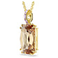 Millenia pendant Octagon cut, Caramel, Gold-tone plated